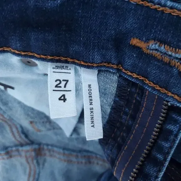 Ann Taylor Loft Women Modern Skinny Med Wash Skinny Jean Slight Stretch| 4/27 - Picture 6 of 12